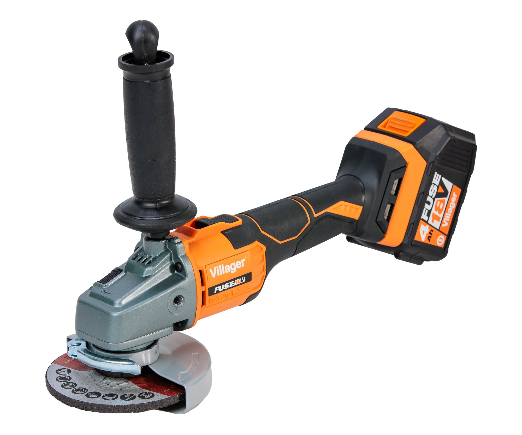 Akumulátorová uhlová brúska VILLAGER FUSE VLP 4420 (bez batérie a nabíjačky) - Image 3